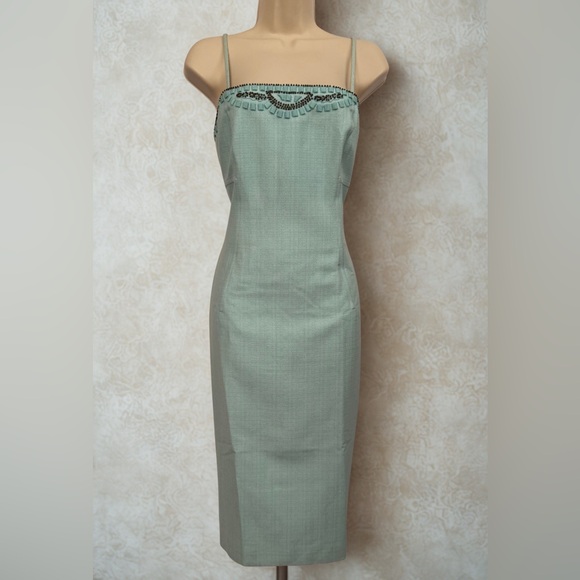 Carlisle Dresses & Skirts - Carlisle light seafoam Dress with Beaded Detail